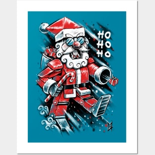 Robot Santa Claus Posters and Art